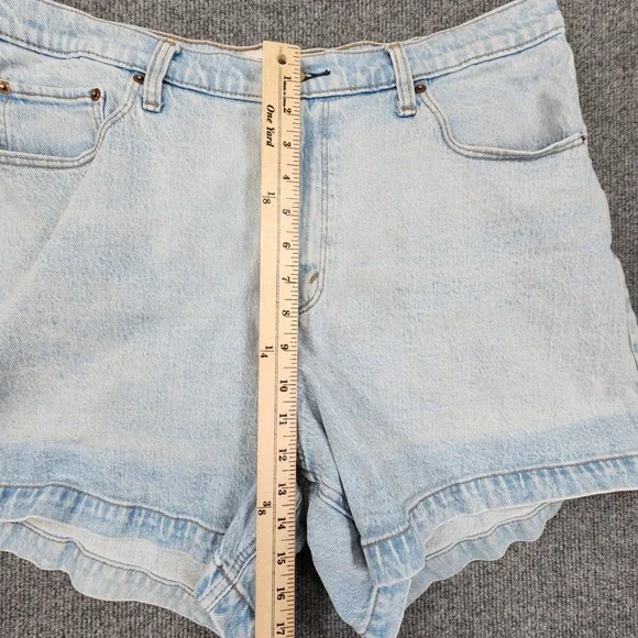 Abercrombie & Fitch The Dad Short Women 33/16 Light Wash High Rise Curve Love - Picture 5 of 7